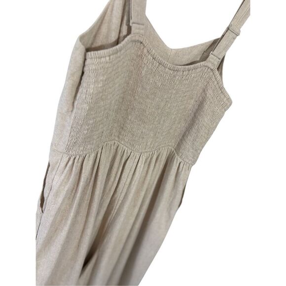 Old Navy tan linen blend jumpsuit- L - Picture 6 of 12